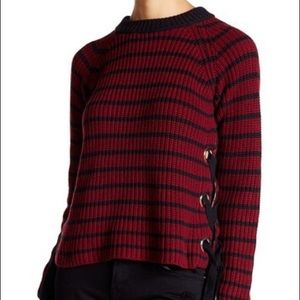 ROMEO + JULIET COUTURE Lace Up Sweater